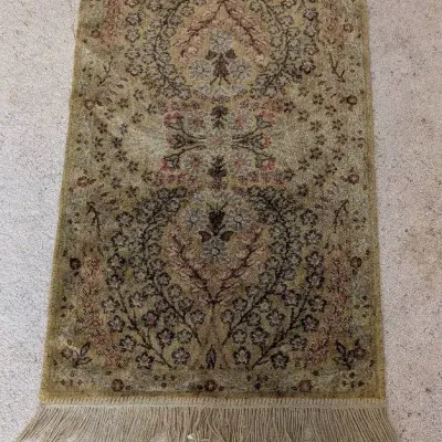 Vintage Beige & Brown Persian-style Accent Rug