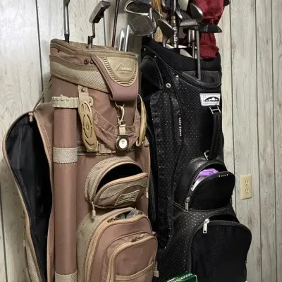 Datrek & Sun Mountain Gold Caddies W/ Clubs 