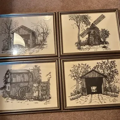 Set Of 4 Andrea Wilcox Prints