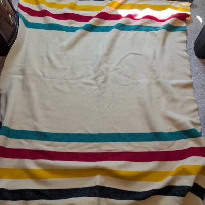 Vintage Jack Frost Pure Wool Blanket By Utah Woolen Mills