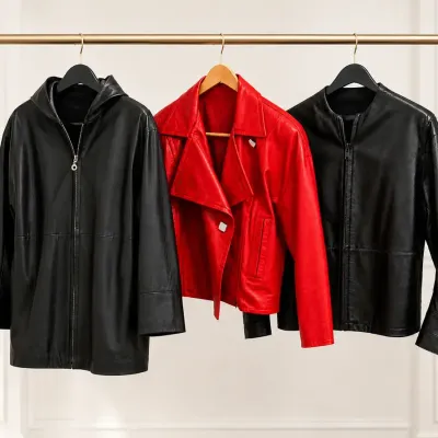 Two Ellen Tracy Leather Jackets & DKNY Leather Jacket  