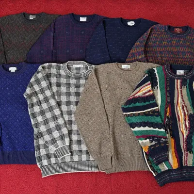Men’s Wool Sweater Lot Carlo Alberto Tricots St Raphael Izod Club Regency Size M L XL