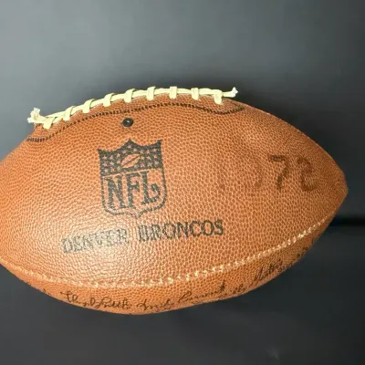 Vintage Denver Broncos NFL Team-Signed Autographed Football