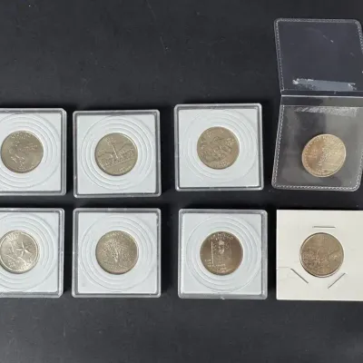 U.S. State Quarter Lot of 8 - Wyoming Texas Utah Connecticut Alaska New Mexico Missouri NH