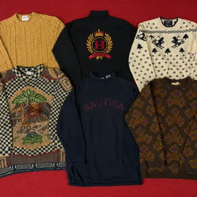Tommy Hilfiger Nautica Polo Sport Ralph Lauren Wool Sweater Lot Men’s M L 40