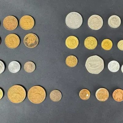 World Coin Lot 35+ Pieces Mexico Canada Ireland Germany UK Sweden Australia & More