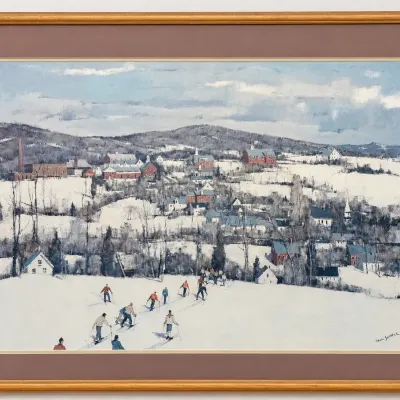 Paul Sample Signed Winter Village Print