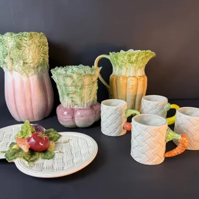 Fitz and Floyd Vegetable -Themed Ceramic Dinnerware 