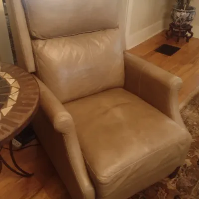 Sale Photo Thumbnail #700: Faux Leather Cushioned Formal Chair
