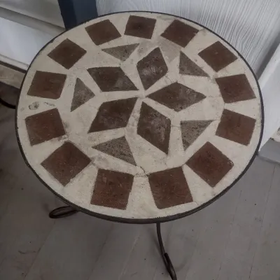 Sale Photo Thumbnail #407: Metal Frame Mosaic Tile Patio Table