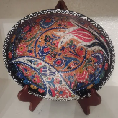 Sale Photo Thumbnail #118: Hand Painted Iznik Style Pottery Bowl