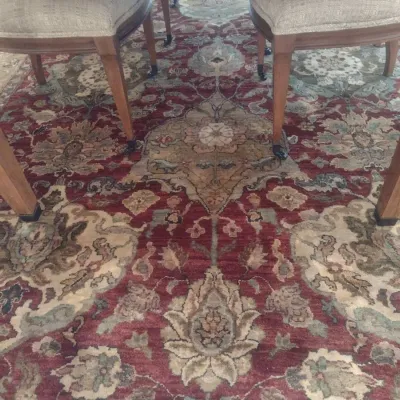 Sale Photo Thumbnail #638: Red and Gold Cabernet Oriental Style Area Rug 12'x9'