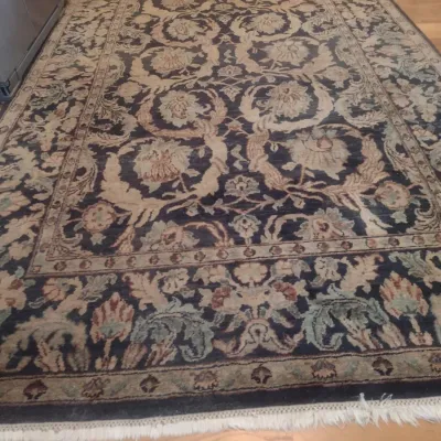 Sale Photo Thumbnail #627: Blue and Gold Oriental Style Area Rug 9.5'x5.5'