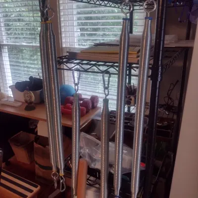 Sale Photo Thumbnail #9: Private Pilates Premium Wood Reformer.  This item is upstairs and will need to be disassembled to be moved.  Minimum two person removal.