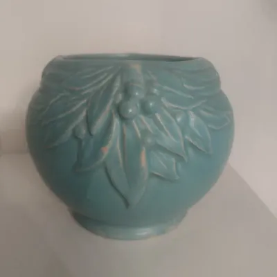 Sale Photo Thumbnail #90: Vintage McCoy Berry and Leaf Round Vase