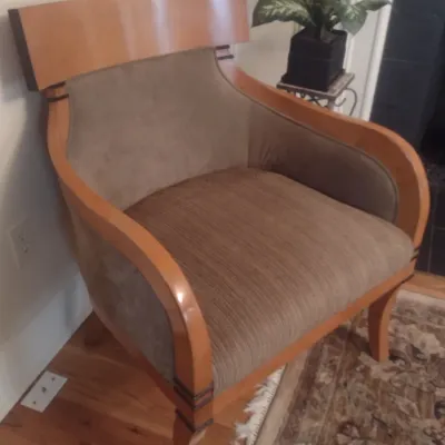 Sale Photo Thumbnail #670: Biedermeier Design Maple Wood Chair with Upholstered Seat Choice A