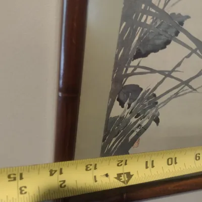 Sale Photo Thumbnail #562: Framed Japanese Bird and Flower Print