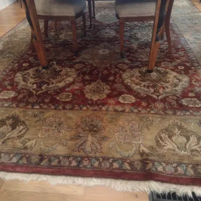 Sale Photo Thumbnail #636: Red and Gold Cabernet Oriental Style Area Rug 12'x9'