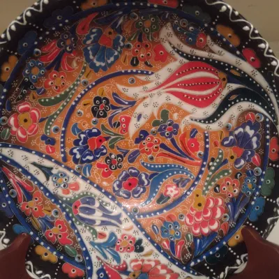Sale Photo Thumbnail #120: Hand Painted Iznik Style Pottery Bowl