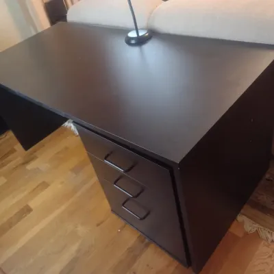 Sale Photo Thumbnail #274: Black Laminate Work Desk with Matching Cabinet