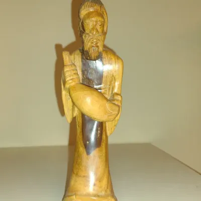 Sale Photo Thumbnail #246: Pair of Carved Wooden Figurines