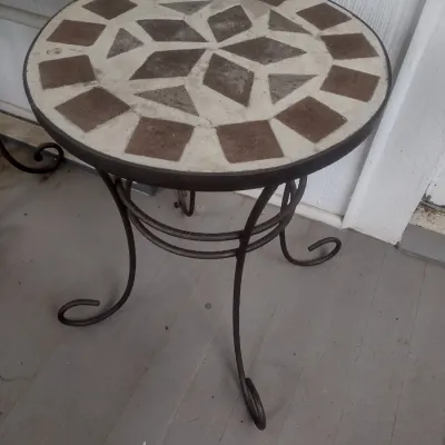 Sale Photo Thumbnail #404: Metal Frame Mosaic Tile Patio Table