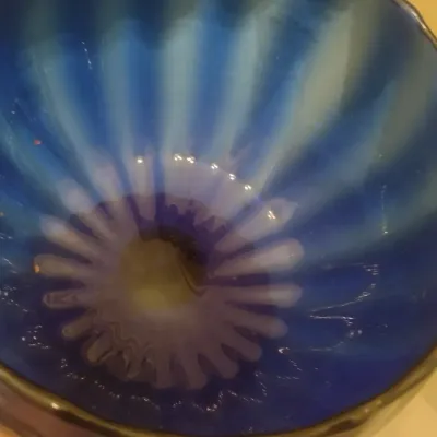Sale Photo Thumbnail #141: Cobalt Blue Pedestal Centerpiece Bowl