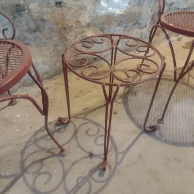 Sale Photo Thumbnail #41: Three Piece Wrought Metal Chair and Table Set.  Downstairs item.