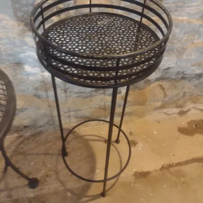 Sale Photo Thumbnail #441: Pair of Metal Plant Tables.  Downstairs items.