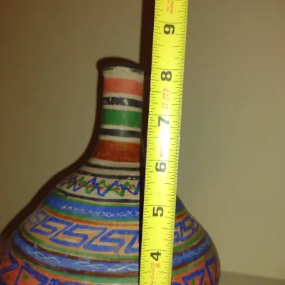 Sale Photo Thumbnail #253: Pottery Vase/Carafe- Approx 8" Tall