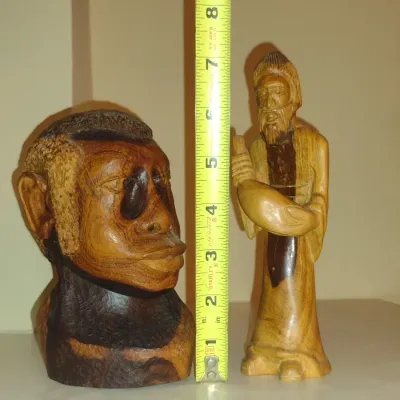 Sale Photo Thumbnail #248: Pair of Carved Wooden Figurines