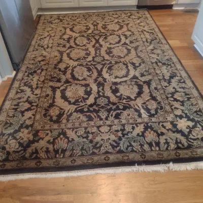 Sale Photo Thumbnail #625: Blue and Gold Oriental Style Area Rug 9.5'x5.5'
