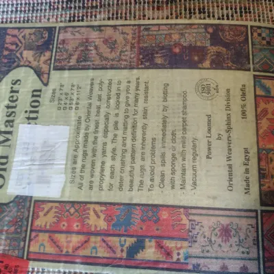 Sale Photo Thumbnail #609: Egyptian Oriental Weavers Area Rug 6'x4'  Upstairs item.  Bring assistance to remove.