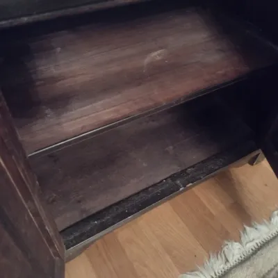 Sale Photo Thumbnail #769: Vintage Wood Dark Lacquer Finish Asian Storage Cabinet
