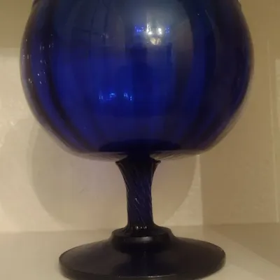 Sale Photo Thumbnail #138: Cobalt Blue Pedestal Centerpiece Bowl