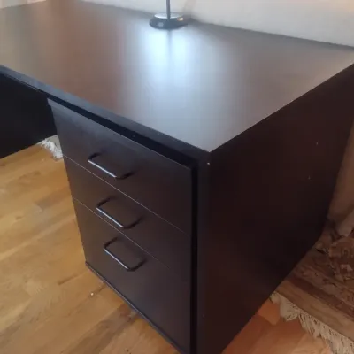 Sale Photo Thumbnail #275: Black Laminate Work Desk with Matching Cabinet