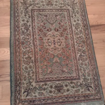 Sale Photo Thumbnail #633: Red and Teal Area Rug 3'x2'