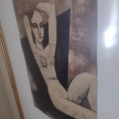 Sale Photo Thumbnail #518: Framed Impressionist Art Nude Female 'Figure 204' Signed by Artist