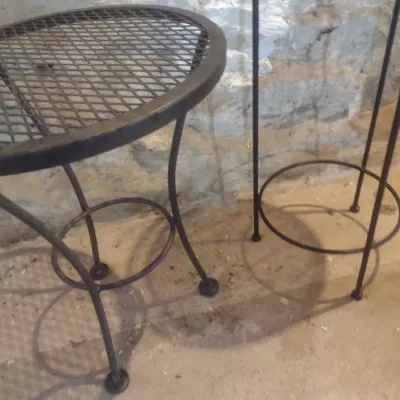 Sale Photo Thumbnail #439: Pair of Metal Plant Tables.  Downstairs items.