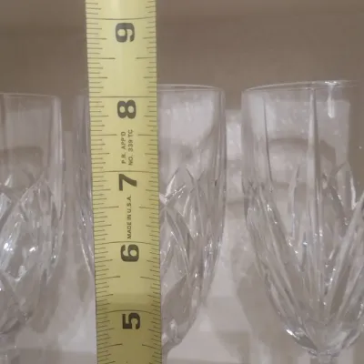 Sale Photo Thumbnail #134: Set of Four Marquis by Waterford Stemmed Crystal Wine Glasses
