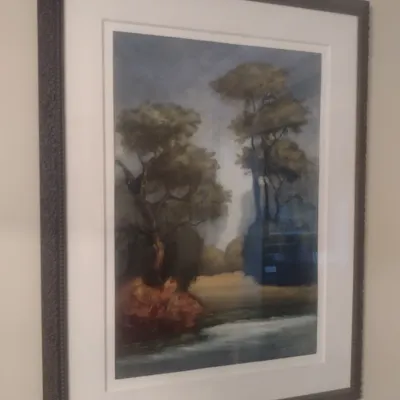 Sale Photo Thumbnail #504: Framed Watercolor Print by Gregory