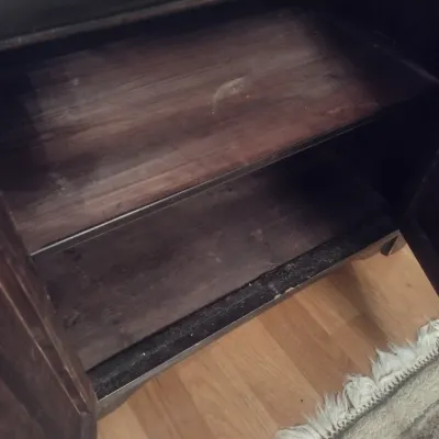 Sale Photo Thumbnail #768: Vintage Wood Dark Lacquer Finish Asian Storage Cabinet