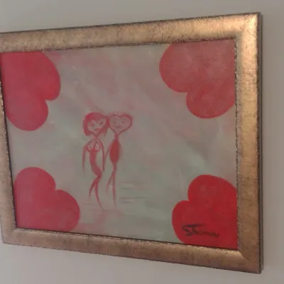 Sale Photo Thumbnail #555: Framed Art 'I Heart You' by Shana
