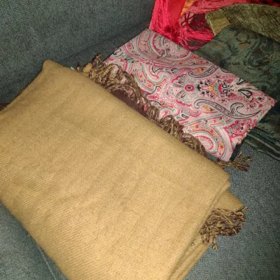Sale Photo Thumbnail #911: Collection of Scarves and Shawls