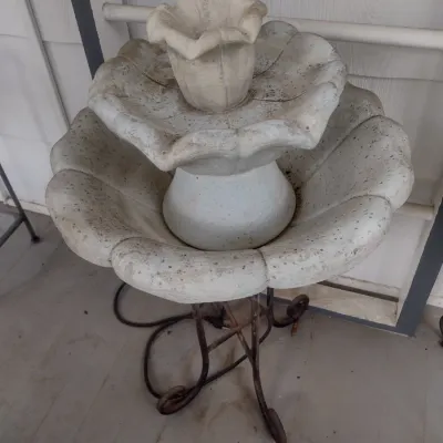 Sale Photo Thumbnail #408: Resin Form Water Fountain on Metal Stand