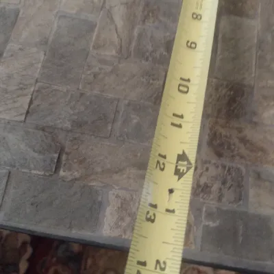 Sale Photo Thumbnail #710: Metal Frame Stone Top Accent Table