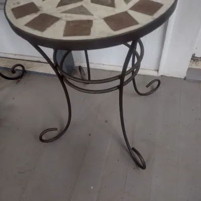 Sale Photo Thumbnail #403: Metal Frame Mosaic Tile Patio Table