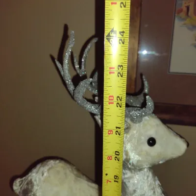 Sale Photo Thumbnail #897: Pair of Plush Deer for Holiday/Winter Decor- Approx 24" Tall