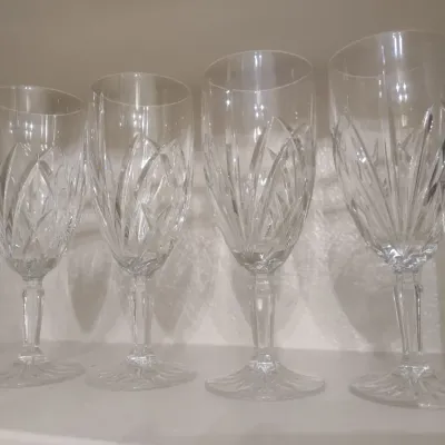 Sale Photo Thumbnail #131: Set of Four Marquis by Waterford Stemmed Crystal Wine Glasses