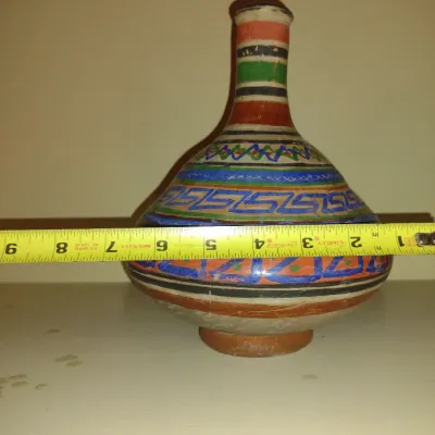 Sale Photo Thumbnail #254: Pottery Vase/Carafe- Approx 8" Tall